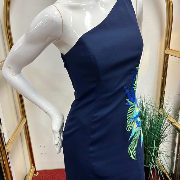 Lilly Pulitzer Navy Jamie Single Shoulder Dress NWT 0 - Picture 2 of 7